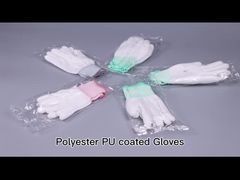 Niestrzępiące się rękawice odporne na przecięcia ESD o gramaturze 13 g/m2 z przewodzącym włóknem węglowym PU