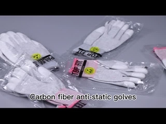 Niestrzępiące się rękawice odporne na przecięcia ESD o gramaturze 13 g/m2 z przewodzącym włóknem węglowym PU